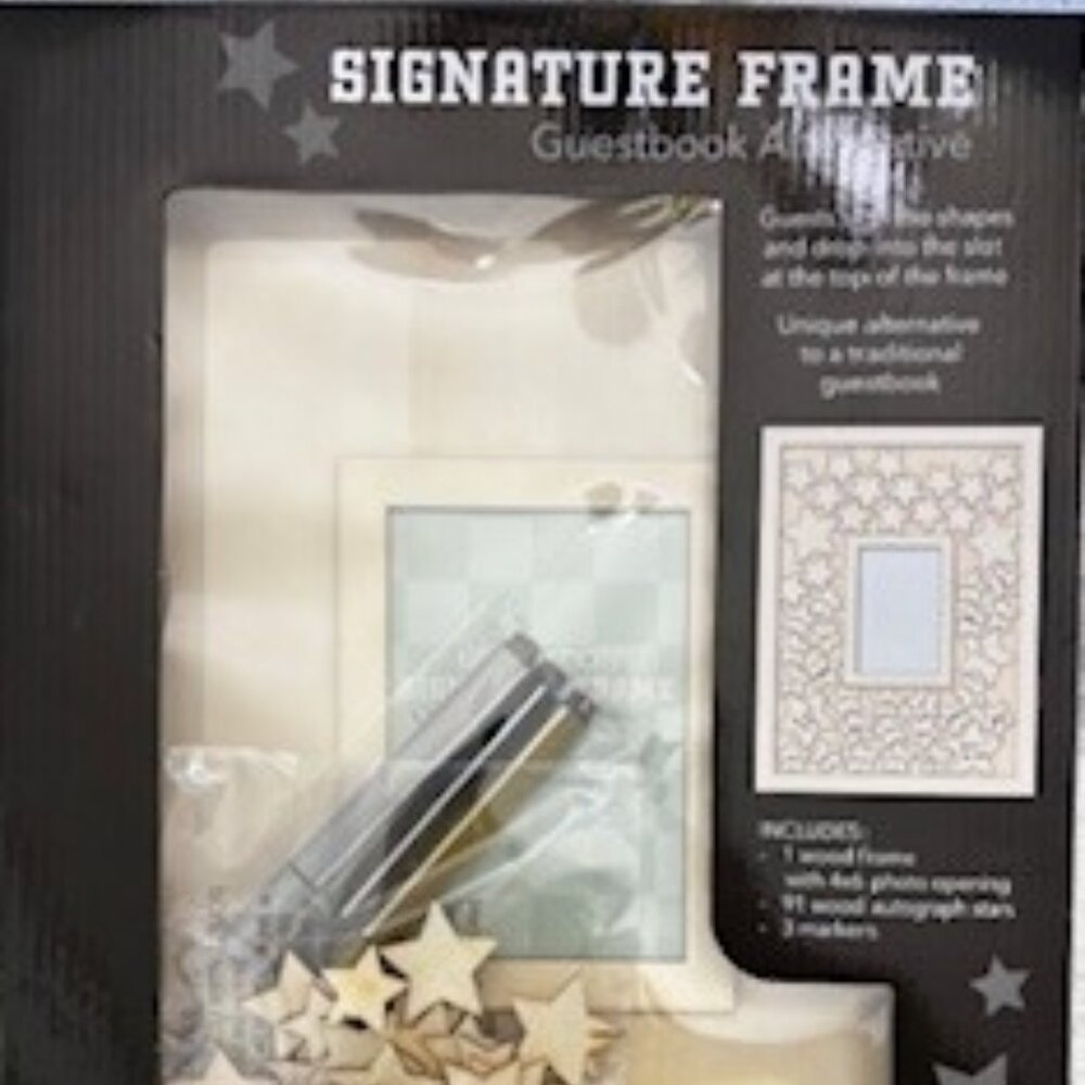 2nd One-Signature Frame guestbook alternative by "Jewelry Made By Me" New in Box